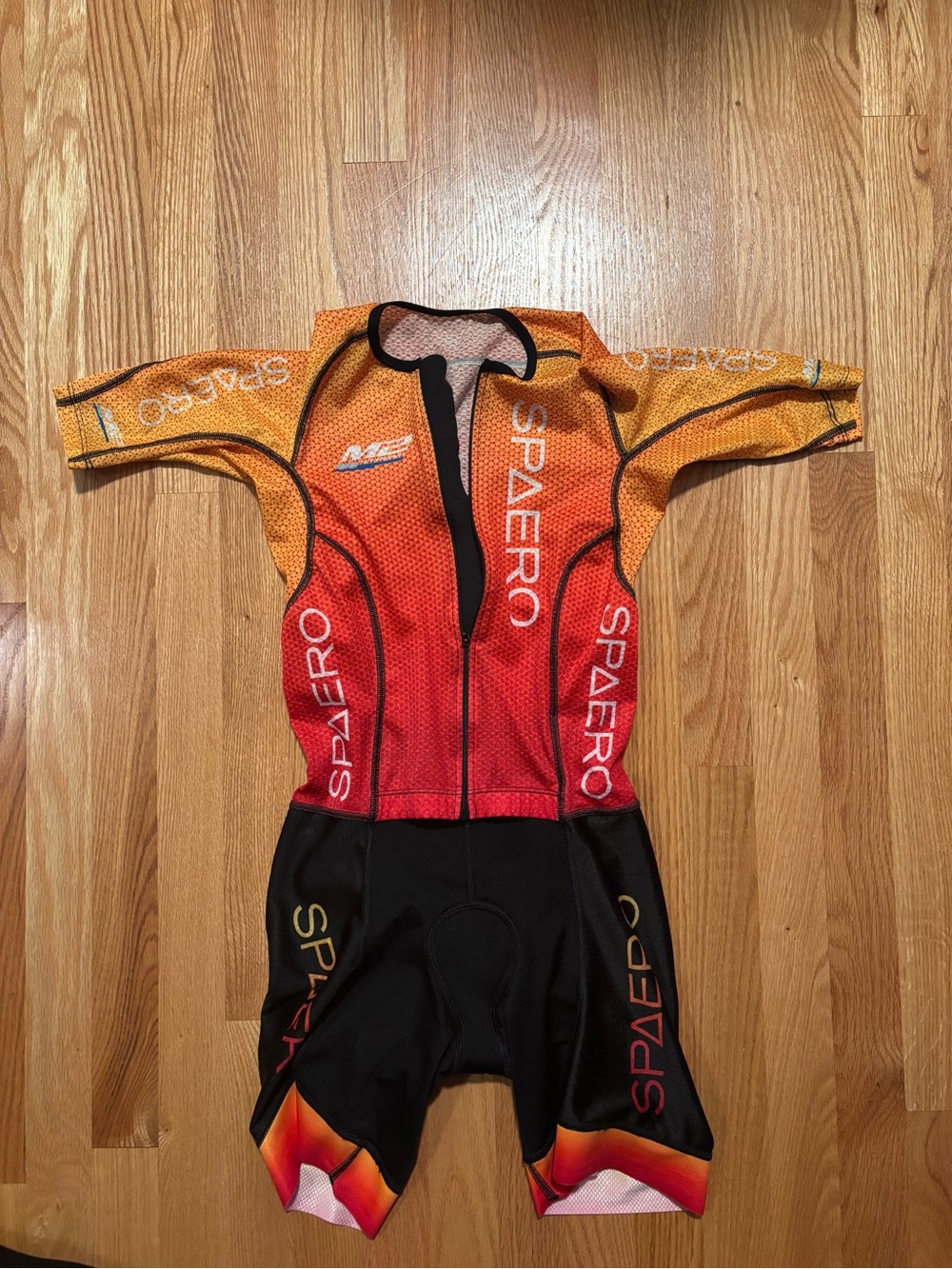 SPAERO Orange-Red Tri Suit - Short Sleeve Triathlon Suit